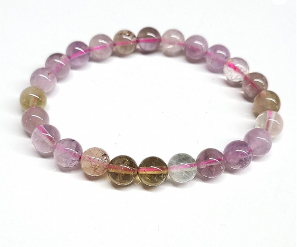 Auralite 23 Round Bead Bracelet 8mm