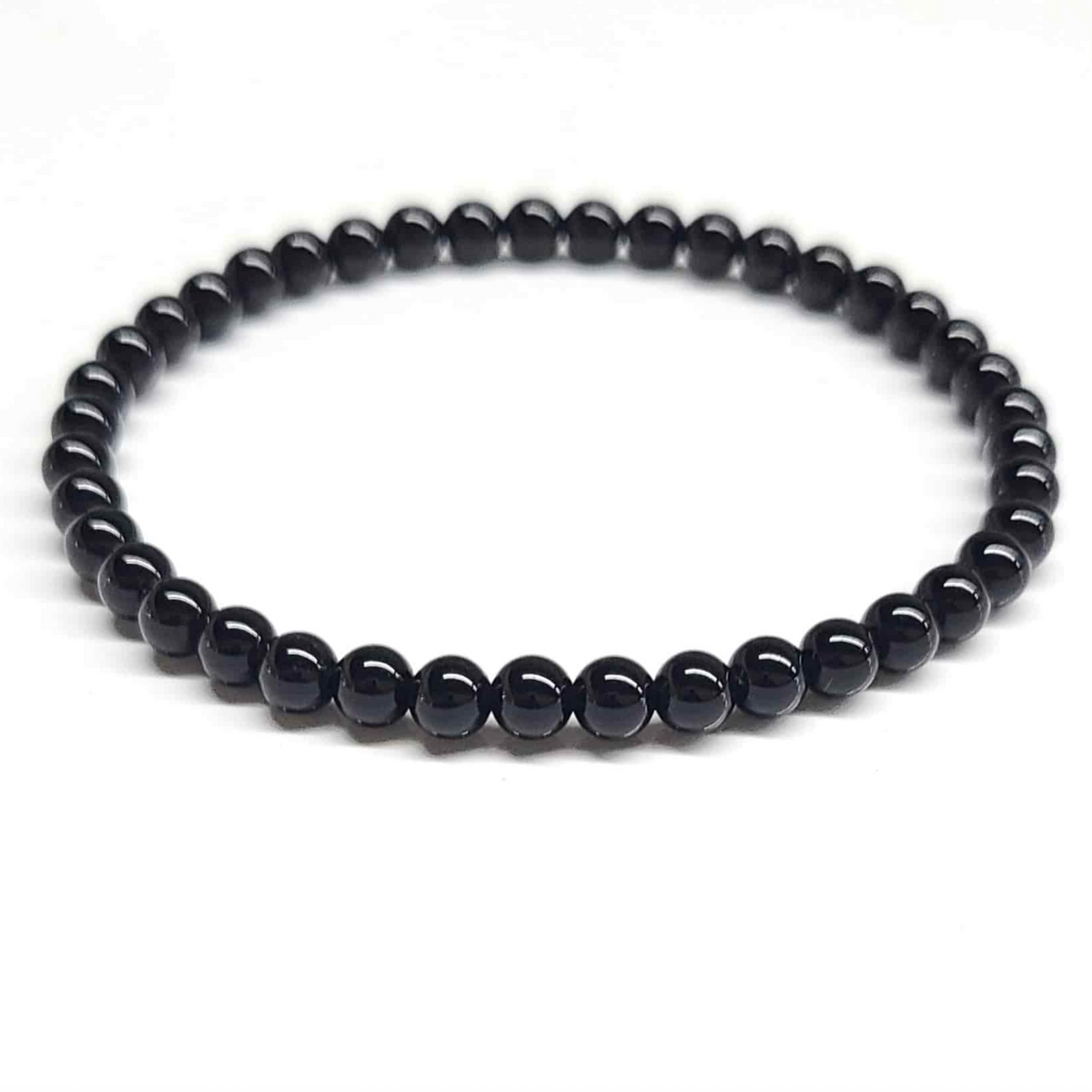 Black Onyx Round Bead Bracelet - Gentle Protection
