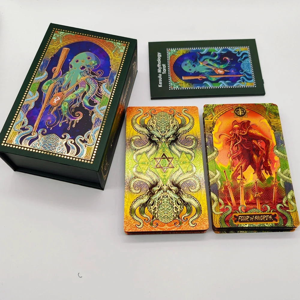Third Generation Kesuru Gold Foil Tarot 3D Visual Effects Divination Cards With Laser Technology In Beautiful Gift Box