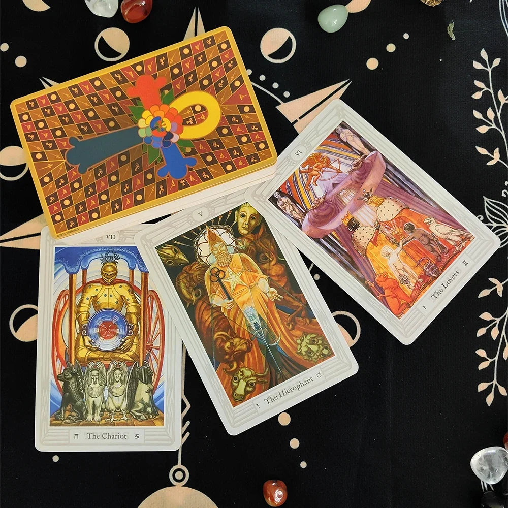 14.8x9.5cm Super Large Thoth Cards 3 Magicians Oracle Deck America Edition Tarot Board Games in Gift Box for Party or Collectors