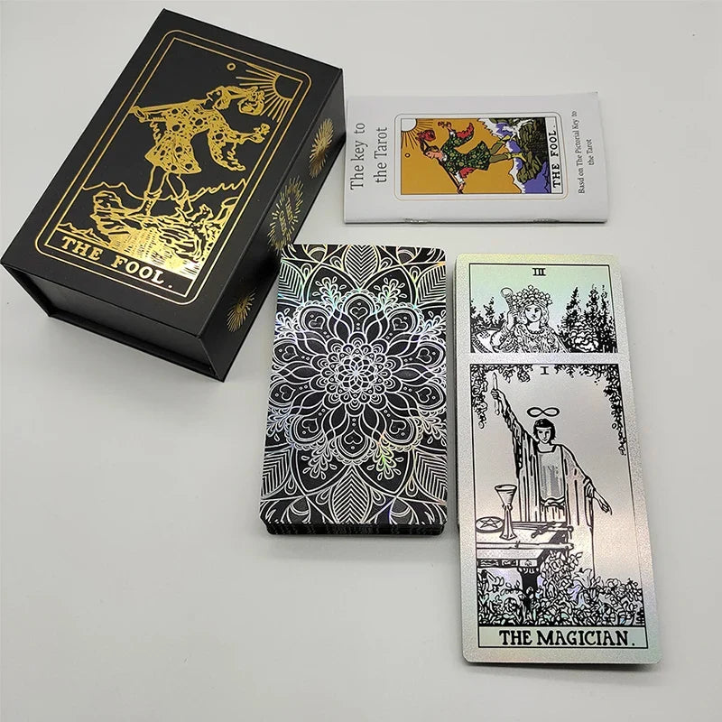 Predictive Divination Cards Astrological Tarot Cards With Gold Foil Technique Deluxe Board Game Gift Set