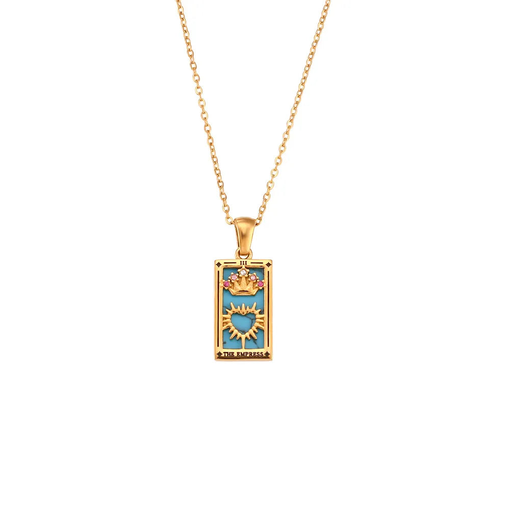 Gold Tarot Card Necklaces
