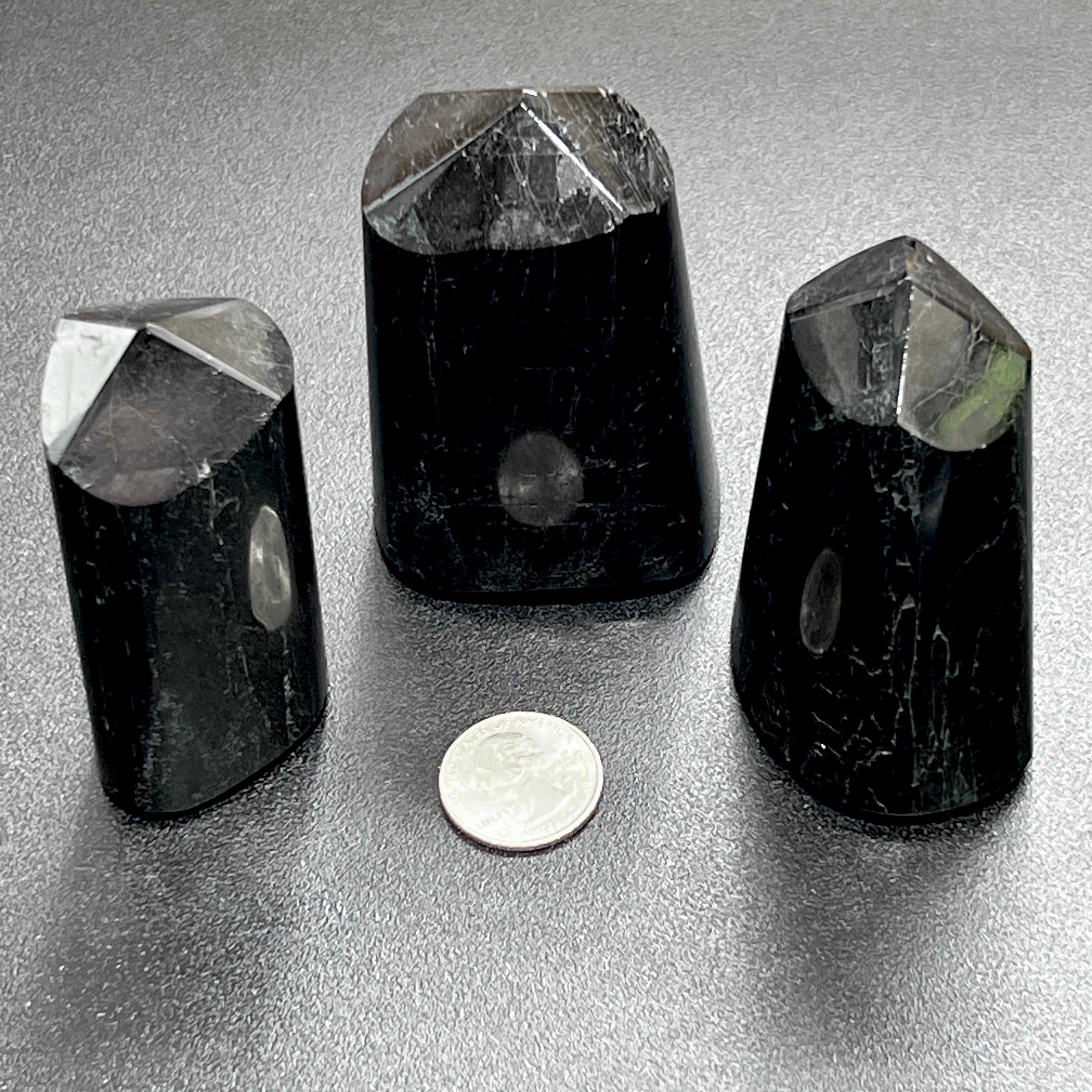Black Tourmaline Point Tower Carving
