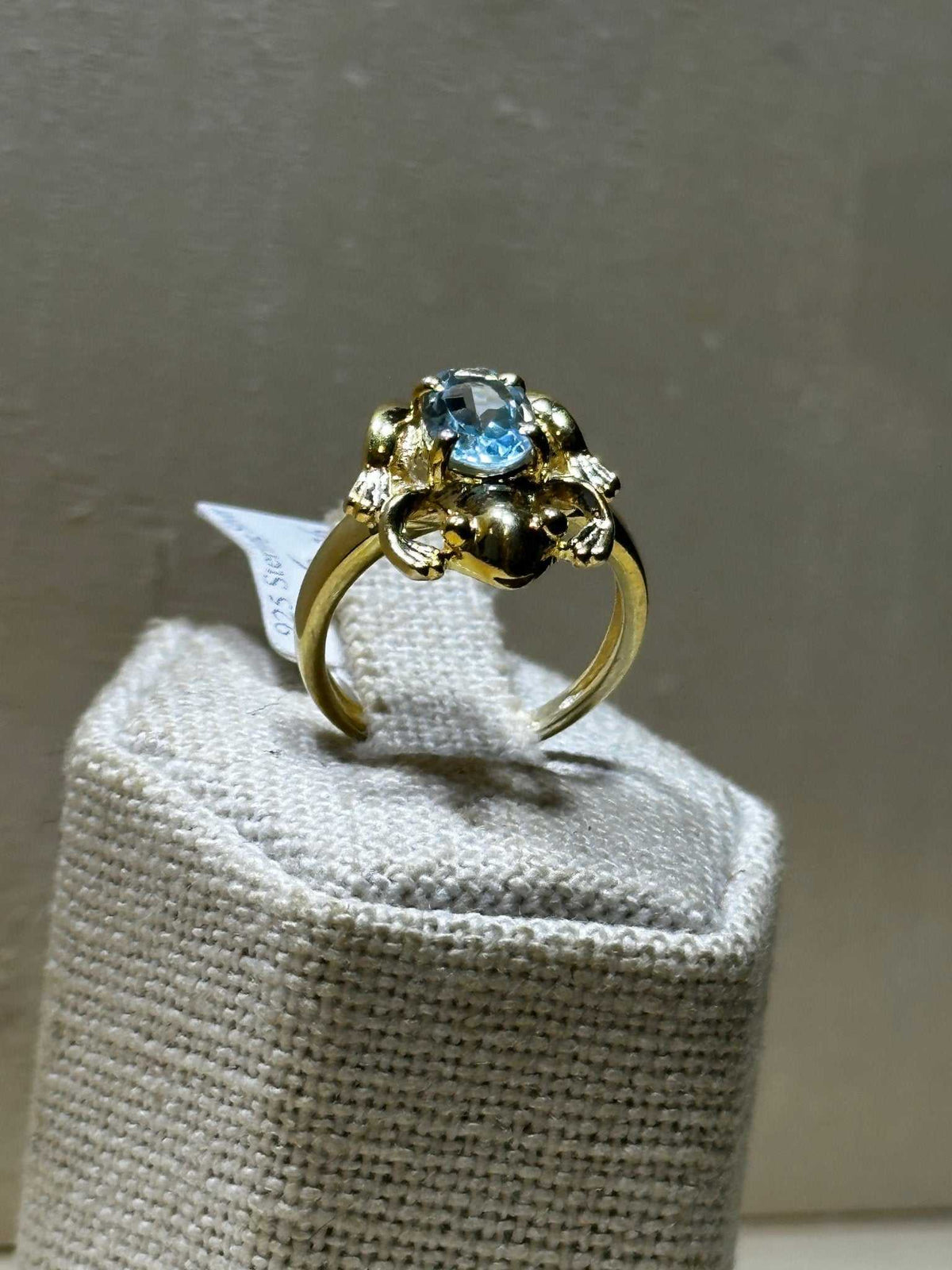Aquamarine Frog Ring Size 6 (04.1036)