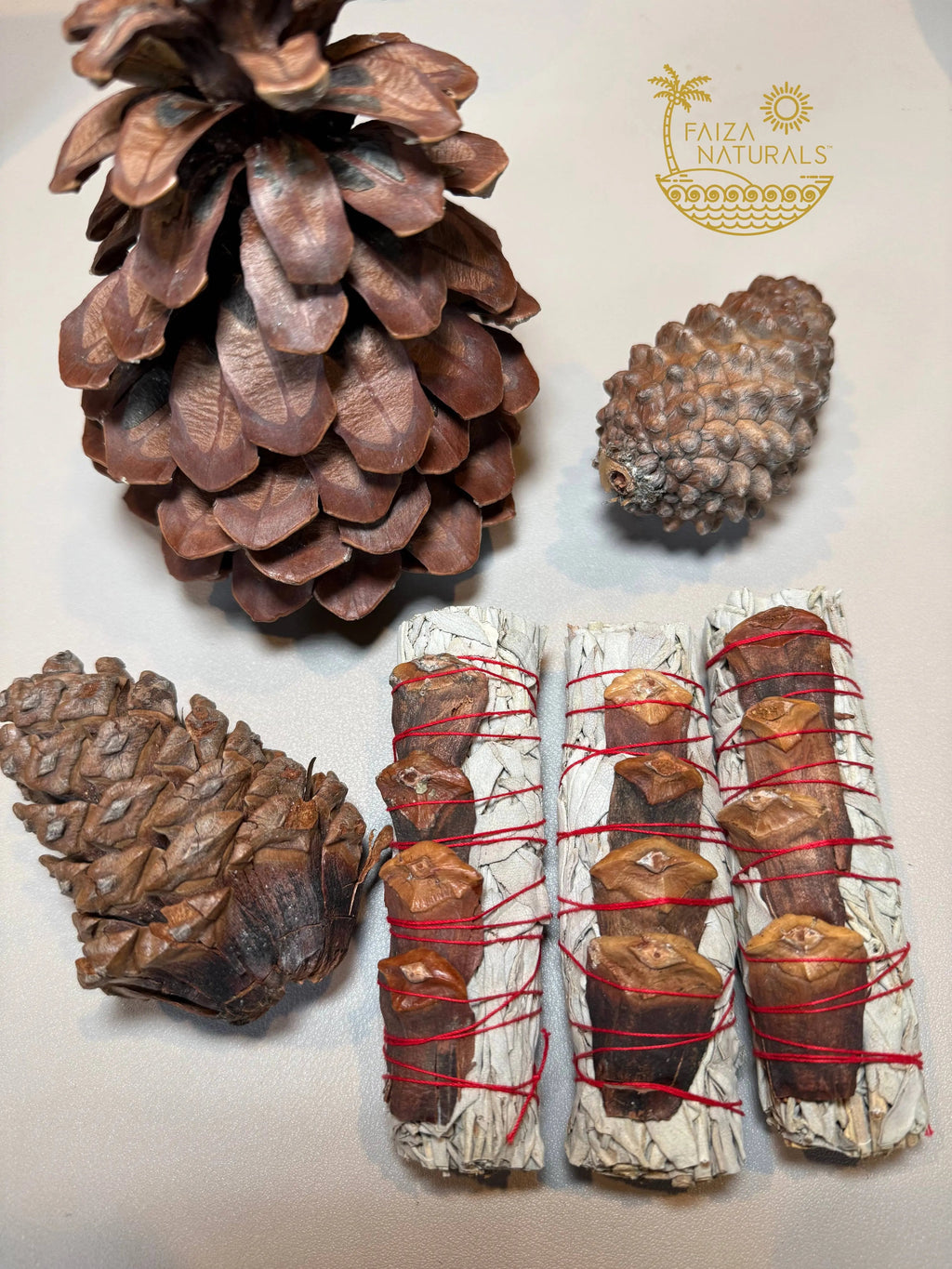 Pine Cone White Sage Bundles
