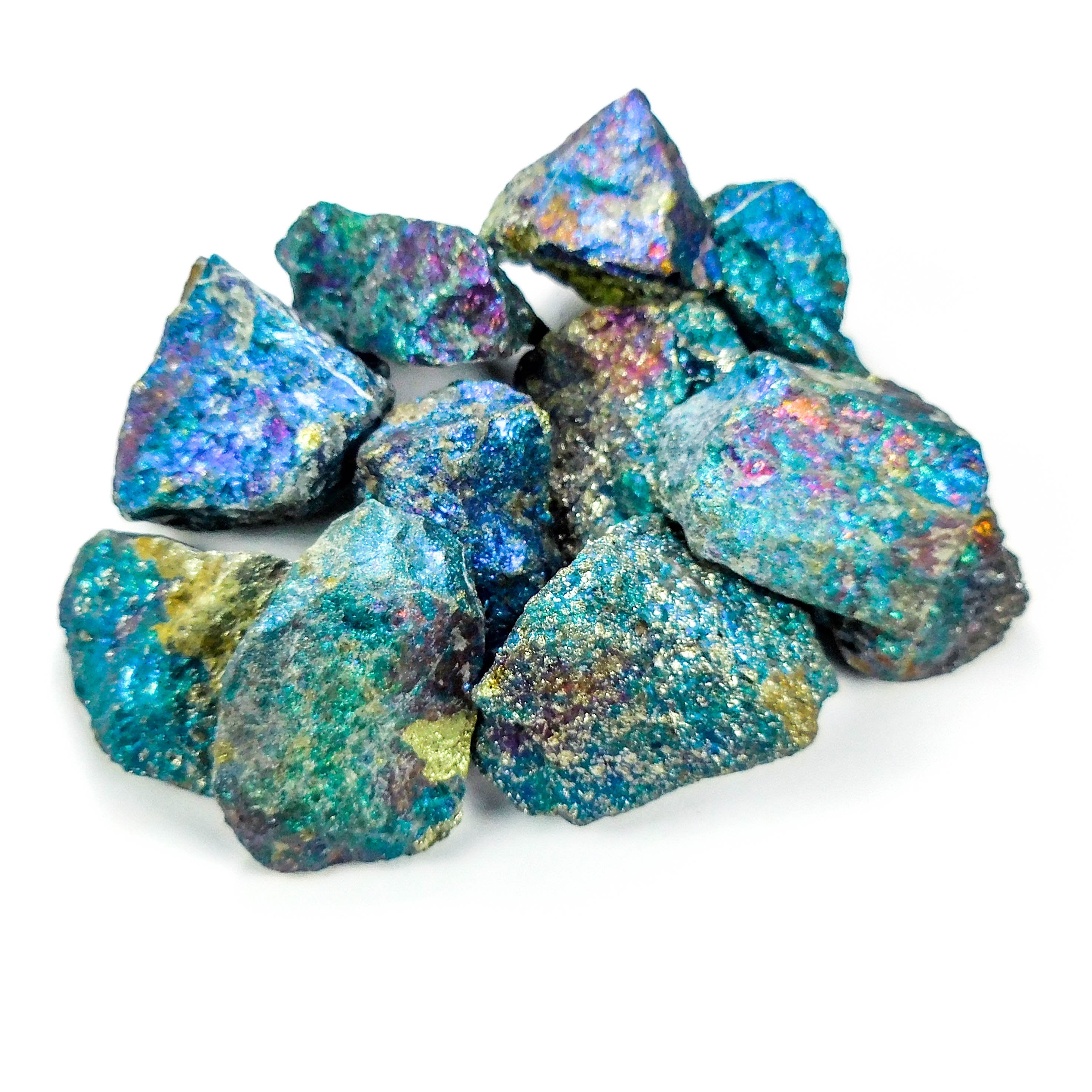 Chalcopyrite Peacock Ore Rough (3 Pcs) Raw Gemstones