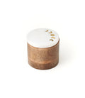 Round Indukala Keepsake Box - Marble, Mango Wood, Brass