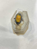 Sterling Silver Bumblebee Jasper Ring Size 9 "Divine Omen"