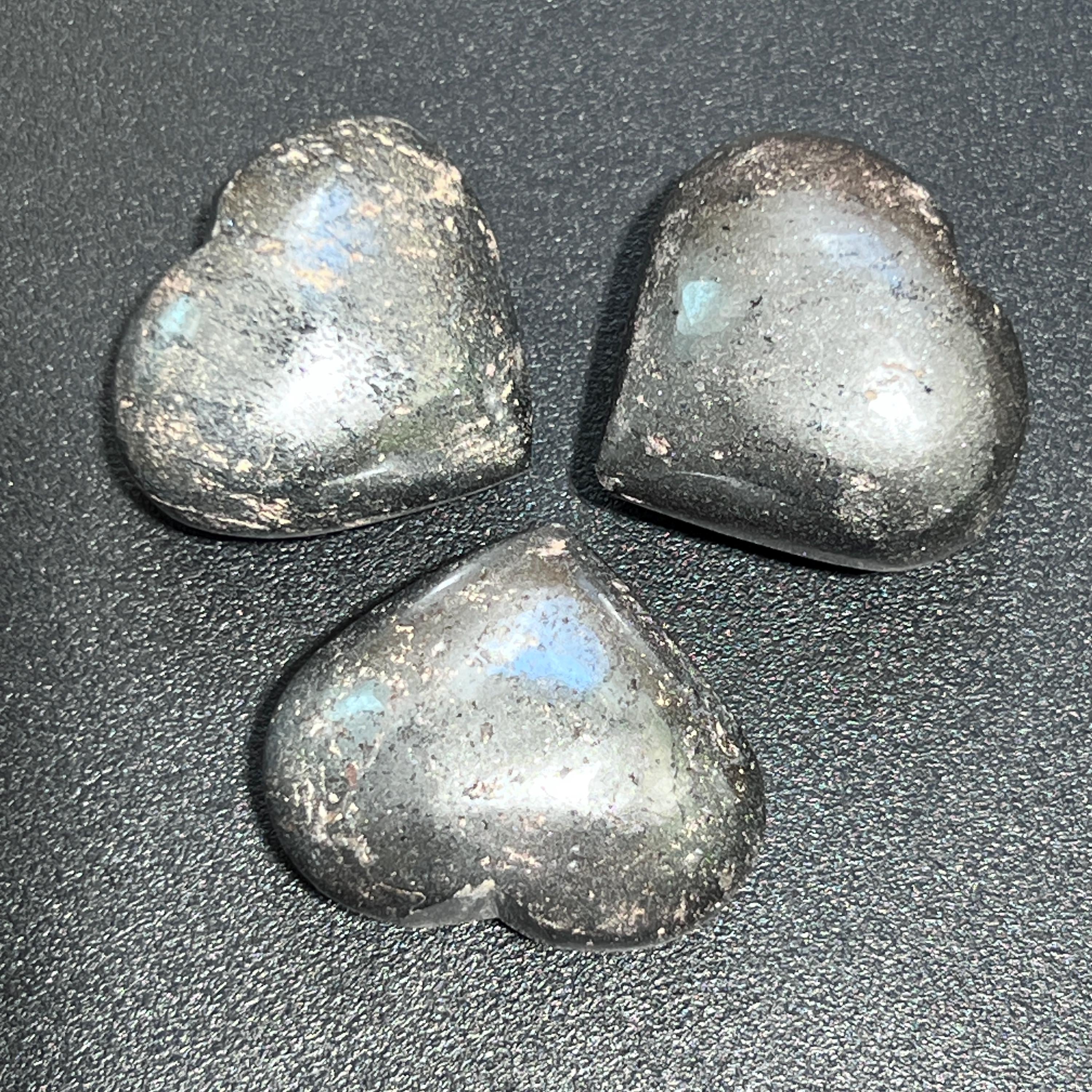 Hematite Puffy Heart Polished Carving