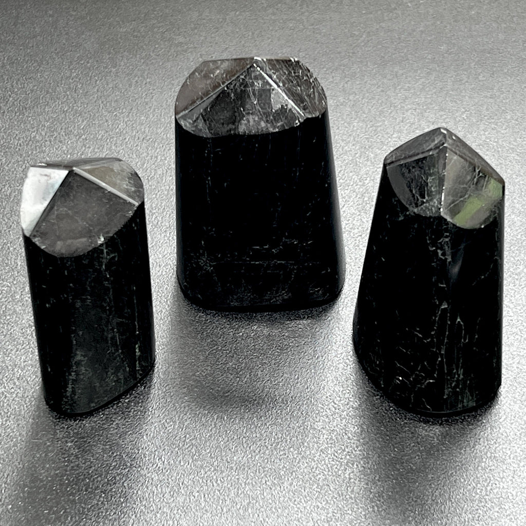 Black Tourmaline Point Tower Carving