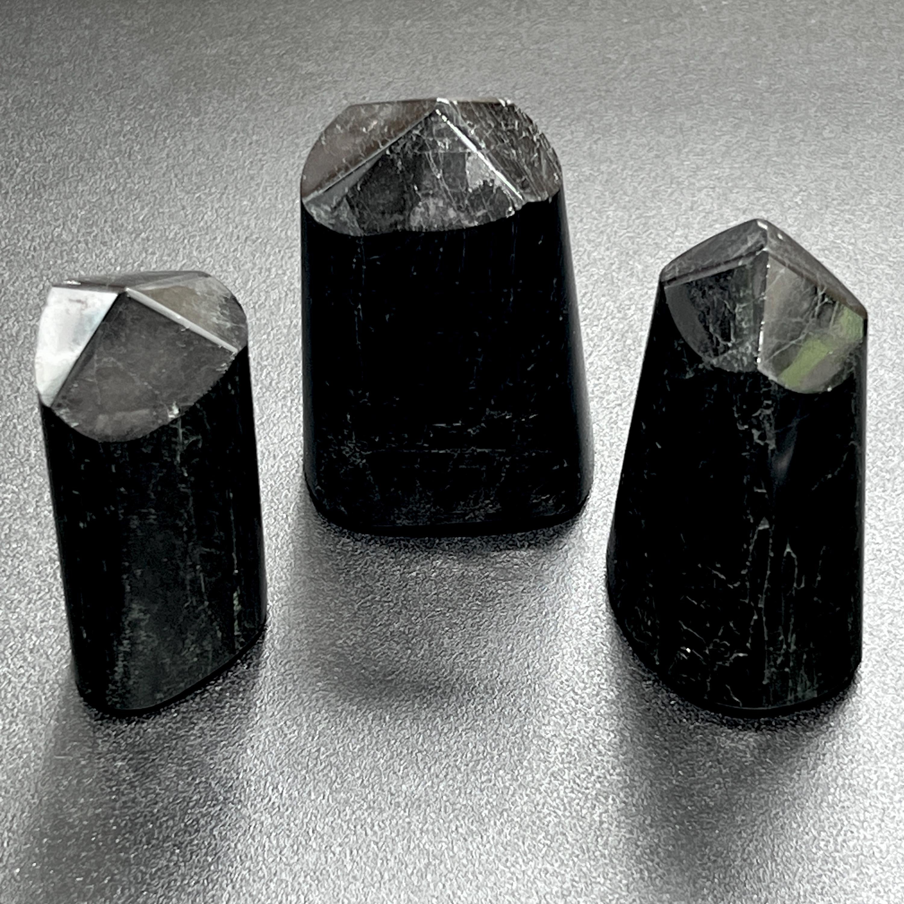 Black Tourmaline Point Tower Carving