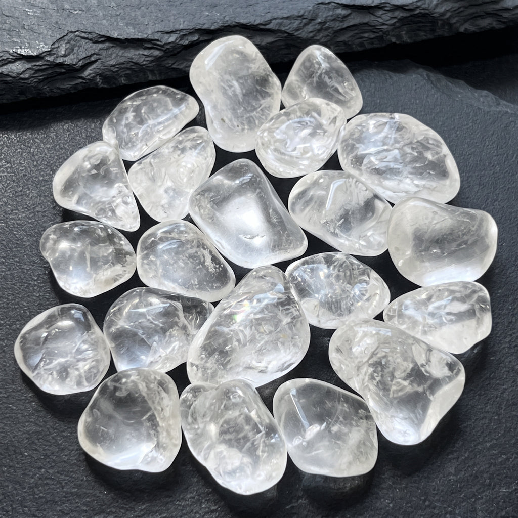 Clear Quartz Crystal Tumbled Stones (By The Piece or Pound)