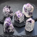 Banded Amethyst Crystal Point Tower Carving