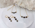 STAY IN MY POWER - Pyrite, Bronzite, Garnet Jewelry Set