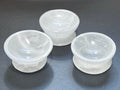 Selenite Satin Spar Crystal Bowl with Pedestal Carving