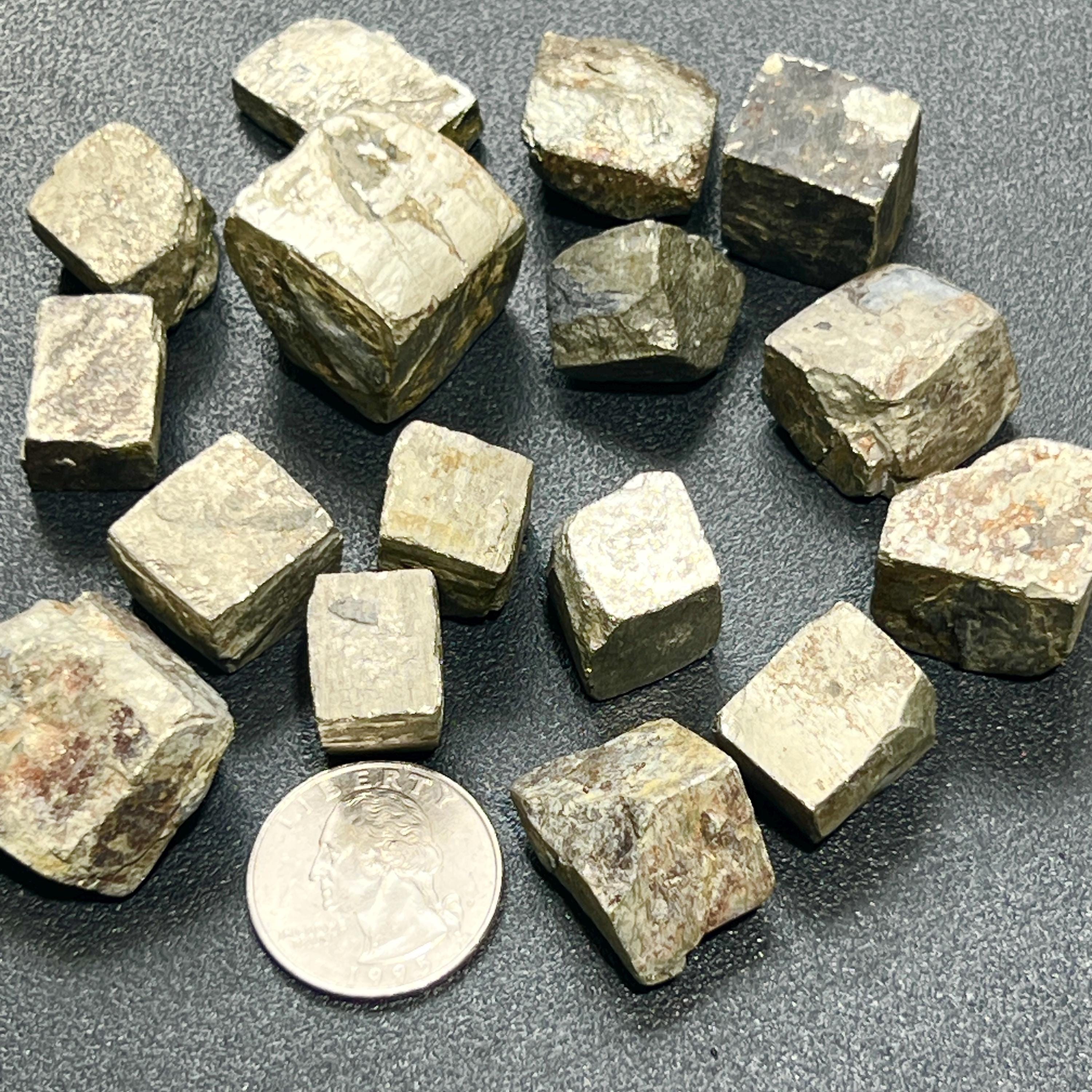 Gold Iron Pyrite Crystal Cubes Rough Raw (By The Piece or Pound)