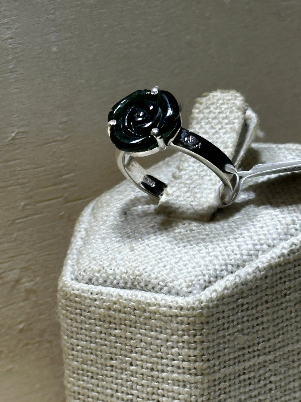 Sterling Silver Green Tourmaline Flower Ring (03.0048)