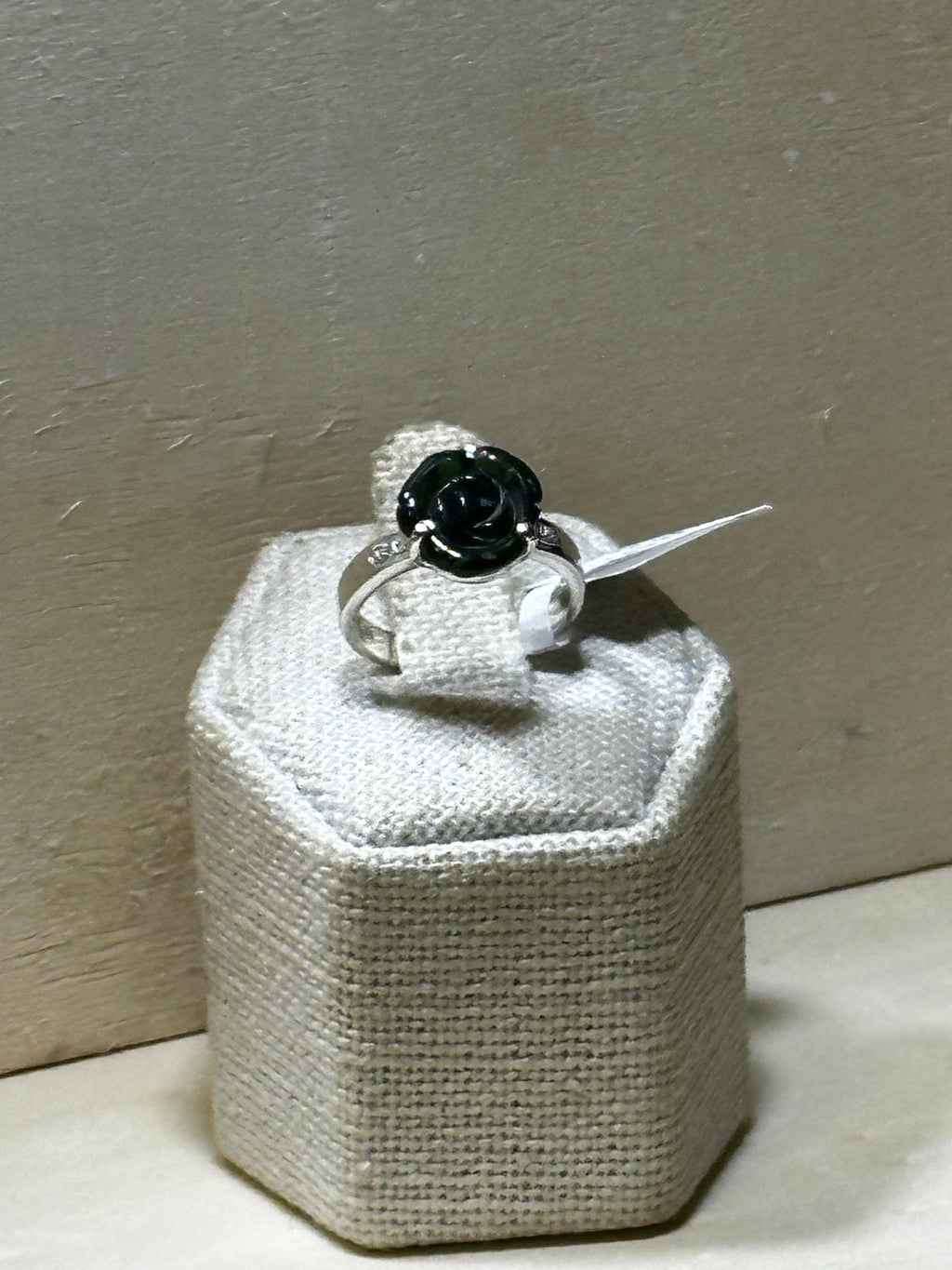 Sterling Silver Green Tourmaline Flower Ring (03.0048)
