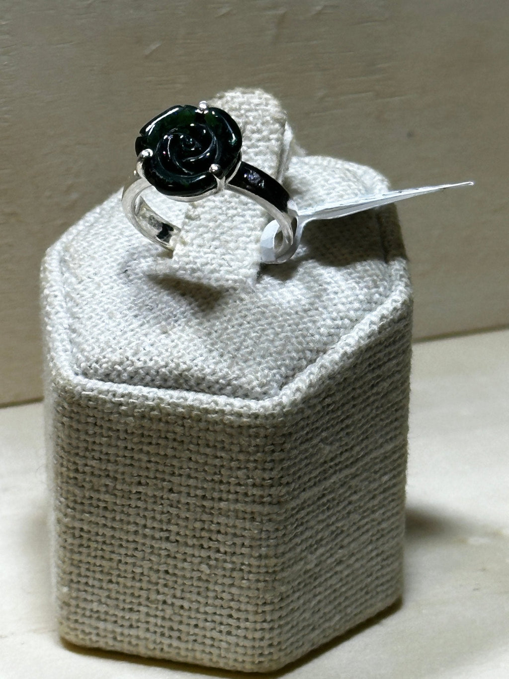 Sterling Silver Green Tourmaline Flower Ring (03.0048)