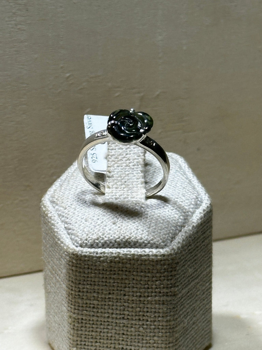 Sterling Silver Green Tourmaline Flower Ring (03.0048)
