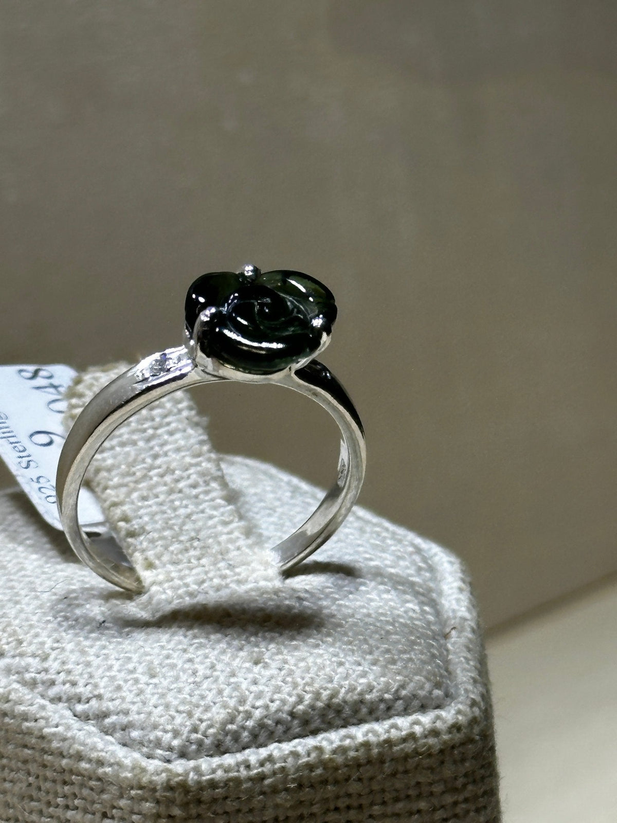 Sterling Silver Green Tourmaline Flower Ring (03.0048)