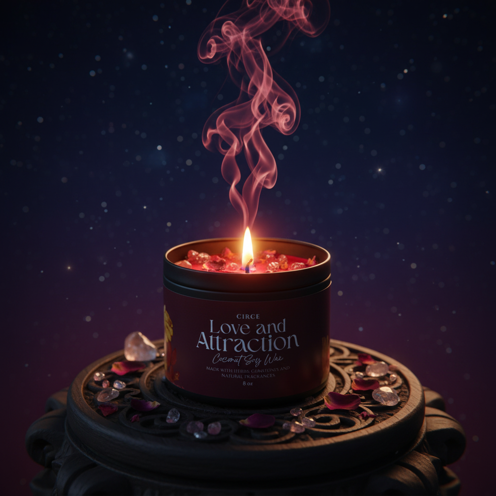 Love & Attraction Candle — 8‑oz Romantic Manifestation