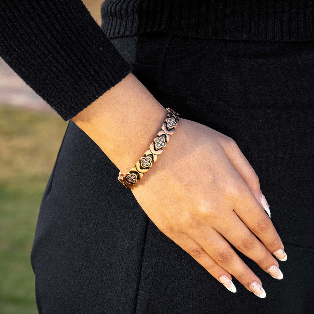 Copper Clover Magnetic Bracelet for Women