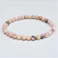 Pink Opal Round Bead Bracelet - Stone of Emotional Renewal