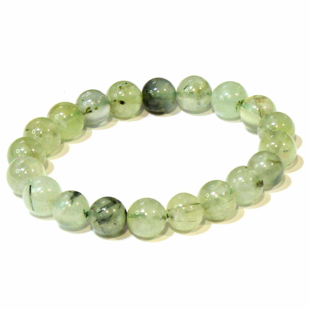 Prehnite Round Bead Bracelet
