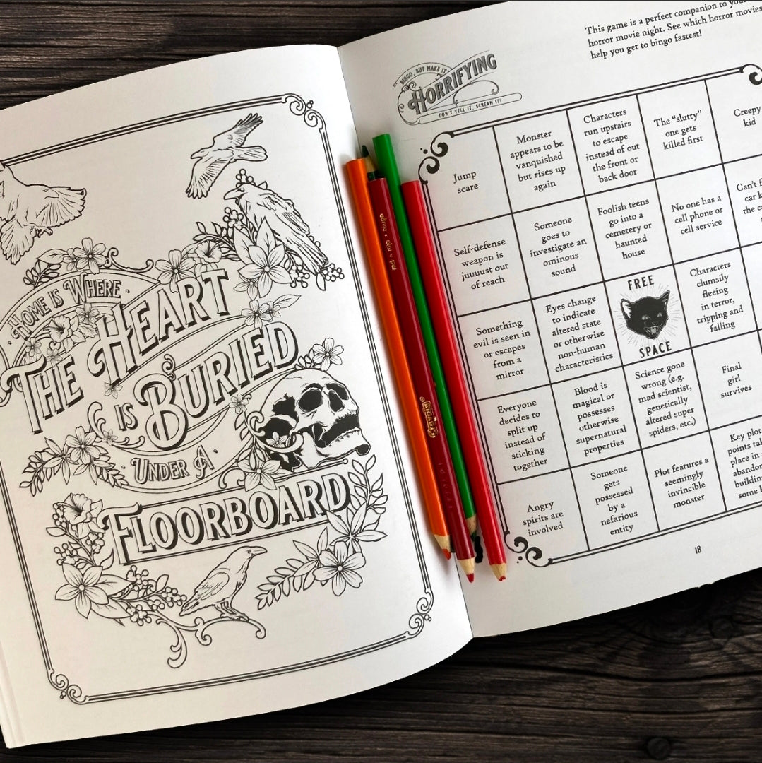 Bloodthirsty and Bewitched Adult Activity Book