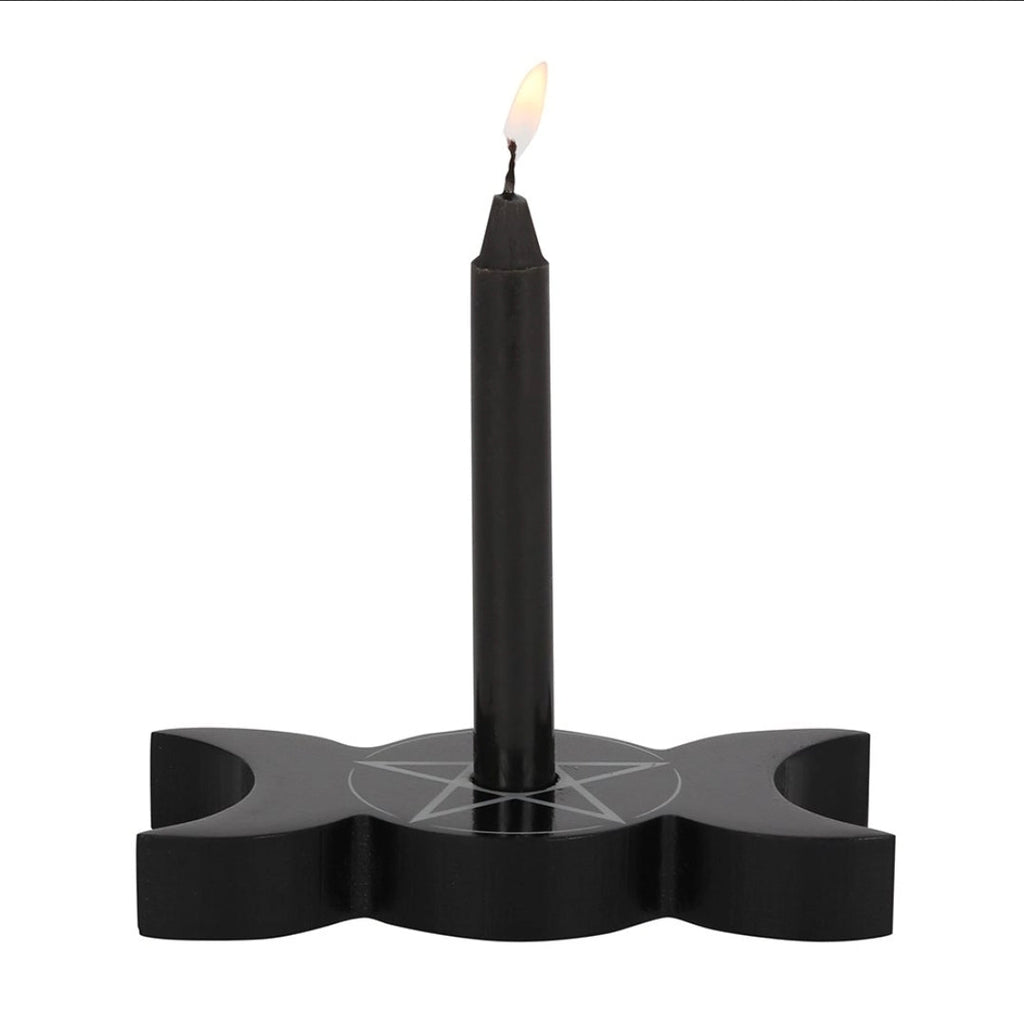 Triple Moon Spell Candle Holder