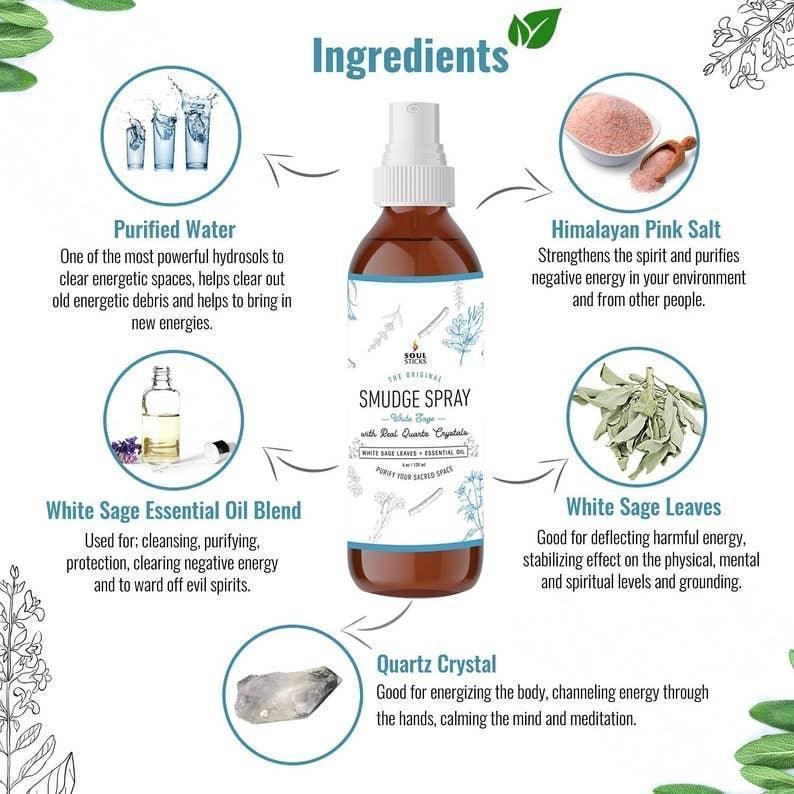 White Sage & Rose Smudge Spray